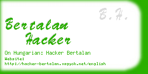 bertalan hacker business card